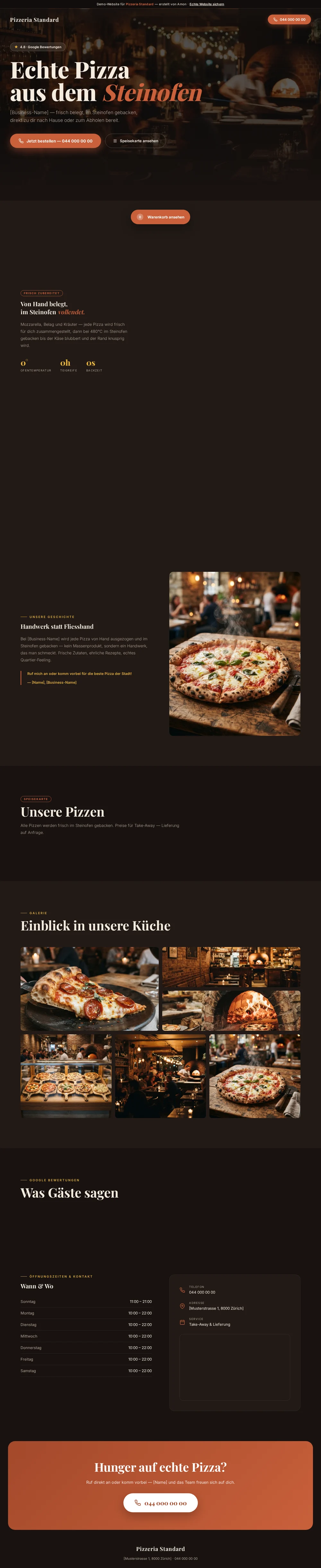 Website-Vorschau: Steinofen.